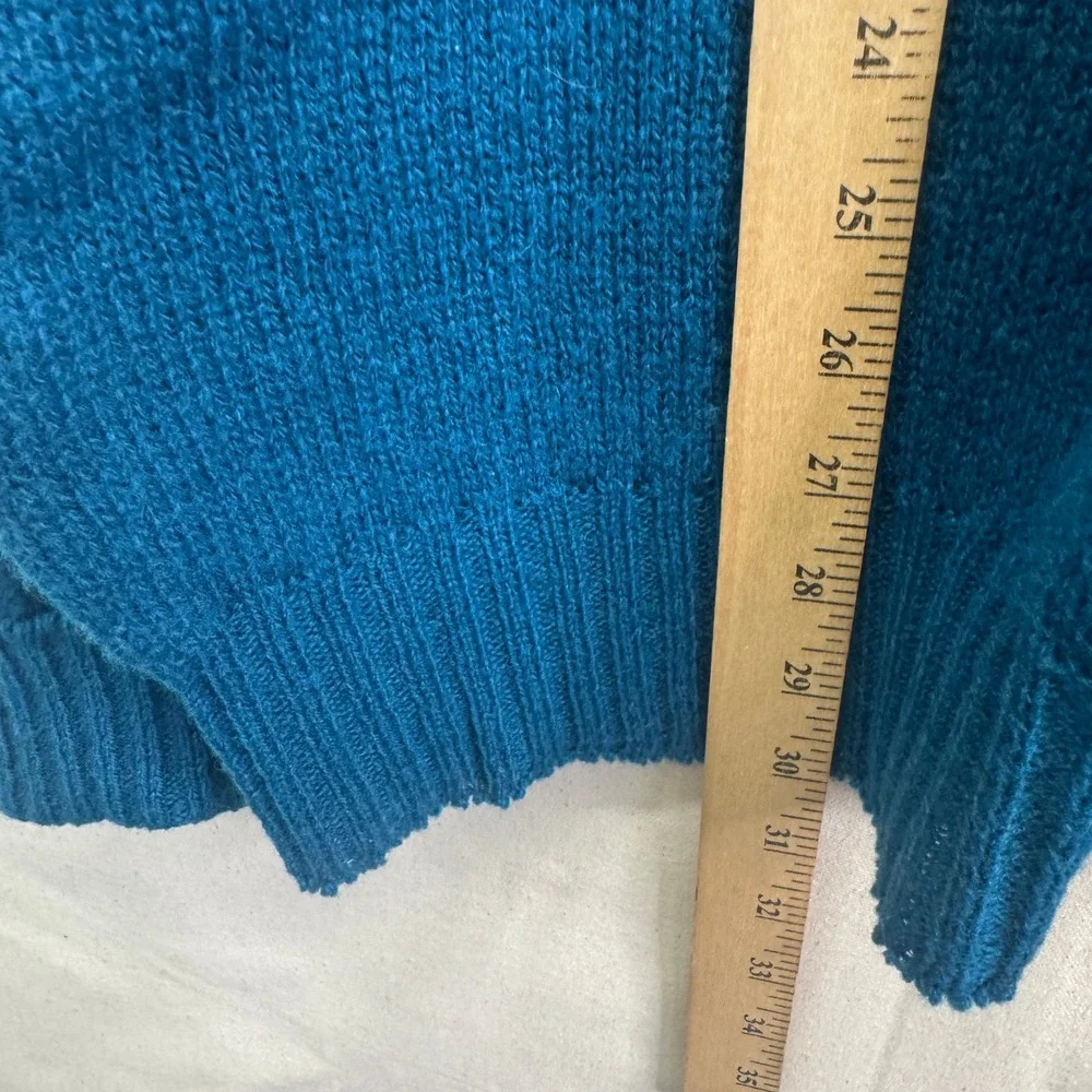 LL Bean Sweater Mens Large Tall Blue 100% Wool Made in Ireland Crewneck Heritage